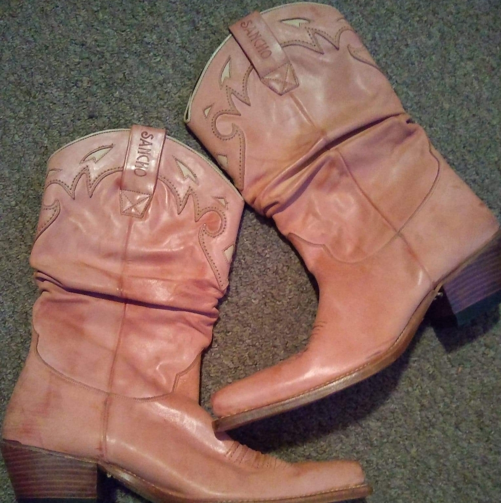 Cowgirl pinkish/peach color boots SANCHO GENUINE L